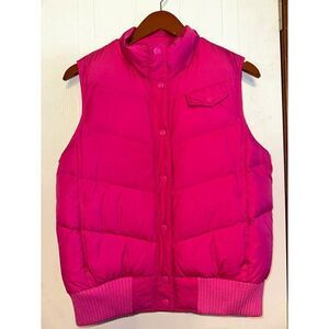 Gap Pink Down &‎ Feathers Puffer Vest  Size Medium